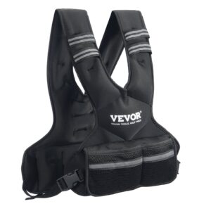 Adjustable Weighted Vest, 11-20lb Weight Vest With 6 Ironsand Weights And  Reflective Stripe, Body Weight Vest Exercise Set For Men Women, Workout Equipment For Strength Training Running Jogging